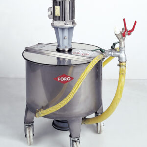 Agitador móvil inox para esmaltes con bomba incorporada mod. RIO 600 y RIO 450