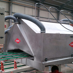 Cabina inox para aplicación airless L-2000 x H1200  con cortina de aire